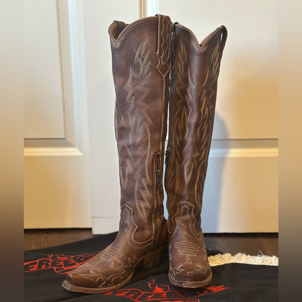 Freebird Brown Knee-High Boots